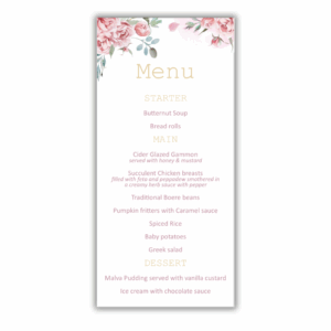 Baby Shower Menu