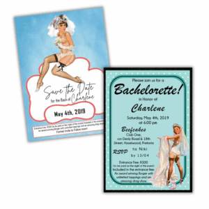Bachelorette Save the Date & Invitation Combo