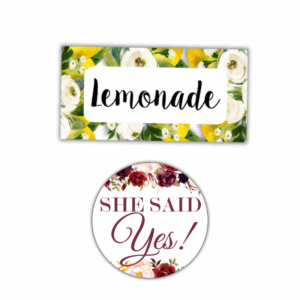 Bridal Shower Labels
