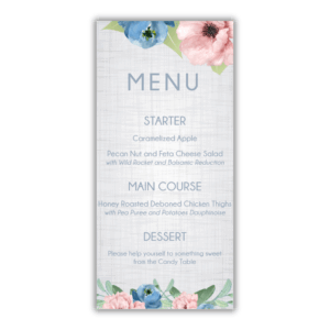 Bridal Shower Menu