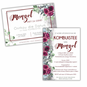 Bridal Shower Save the Date & Invitation Combo