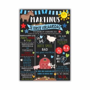 Children Party Milestone Board