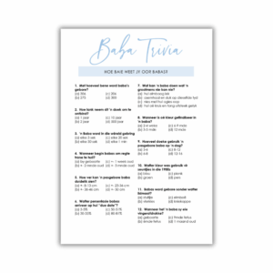 Cornelia Babatee Speletjie - Baba Trivia