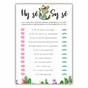 Preloved Bridal Shower Games