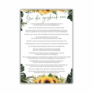 Johanei Kombuistee Speletjie - Gee die Geskenk aan