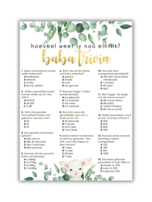 Leandri Babatee Speletjie - Baba Trivia
