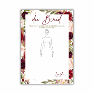 Lerine Kombuistee Speletjie - Die Bruid