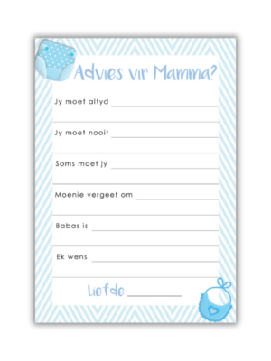 Liane Babatee Speletjie - Advies vir Mamma