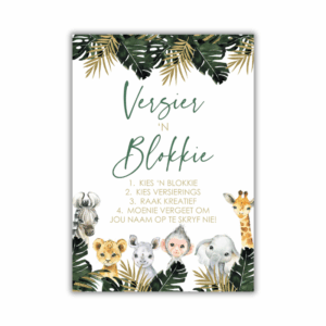 Lorize Babatee Bord - Versier 'n Blokkie