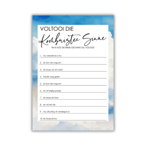 Luchelle Kombuistee Speletjie - Voltooi die Kombuistee Sinne