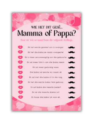 Madré Babatee Speletjie - Mamma of Pappa
