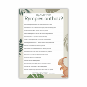 Marilie Babatee Speletjie - Kan jy die rympies onthou