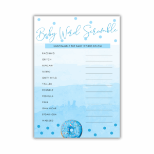 Marisca Baby Shower Game - Baby Word Scramble