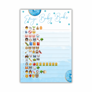 Marisca Baby Shower Game - Emoji Baby Books