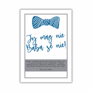 Marizelle Babatee Speletjie - Jy mag nie Baba sê nie