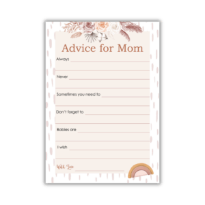 Michele Baby Shower Game - Advice for Mom