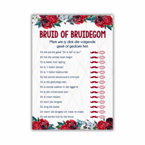 Michelle Rebb Kombuistee Speletjie - Bruid of Bruidegom