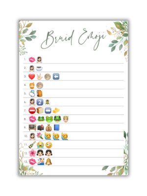 Michelle Rodrigues Kombuistee Speletjie - Bruid Emoji