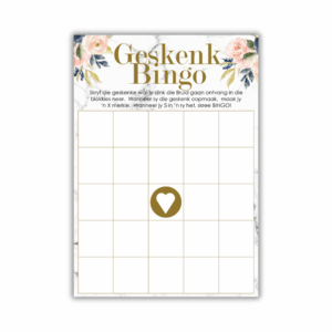 Noelene Kombuistee Speletjie - Geskenk Bingo