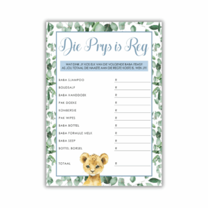 Nohanri Babatee Speletjie - Die prys is reg