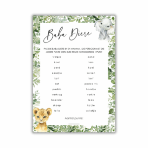 Sulette Babatee Speletjie - Baba diere