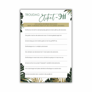 Wedding Etiquette 911