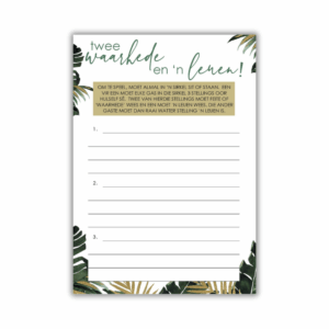 Baby Shower - Two truths and a Lie