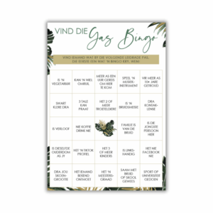 Bridal Shower Find the Guest Bingo
