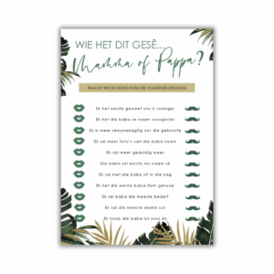 Who said it Mom or Dad