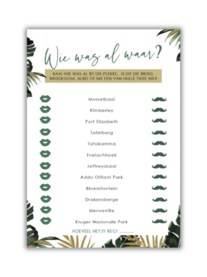 Bridal - Who has been where