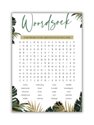 Bridal Word Search