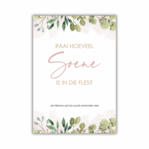 Zelia Kombuistee Speletjie - Hoeveel soene