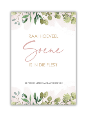Zelia Kombuistee Speletjie - Hoeveel soene