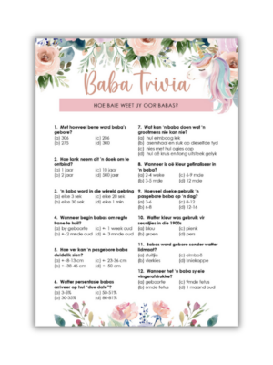 Anneke Babatee Speletjie - Baba Trivia