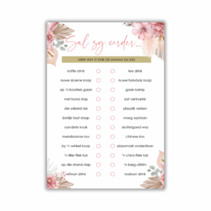 Berna Babatee Speletjie - Sal sy eerder