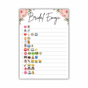 Carina Bridal Shower Game - Bridal Emoji