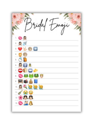 Carina Bridal Shower Game - Bridal Emoji