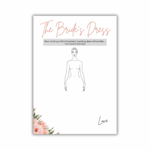 Carina Bridal Shower Game - The Brides Dress