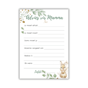 Caroline Babatee Speletjie - Advies vir Mamma