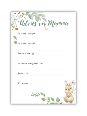 Caroline Babatee Speletjie - Advies vir Mamma