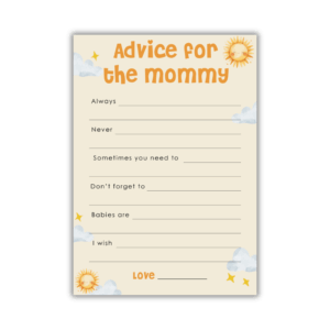 Charmaine Baby Shower Game - Advice for Mommy