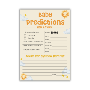 Charmaine Baby Shower Game - Baby Predictions