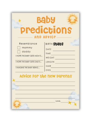 Charmaine Baby Shower Game - Baby Predictions