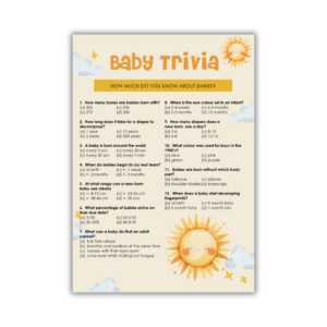 Charmaine Baby Shower Game - Baby Trivia