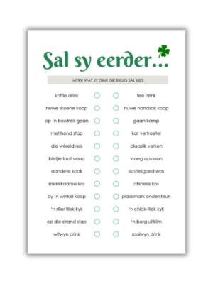 Devon Kombuistee Speletjie - Sal Sy Eerder