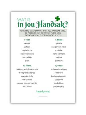 Devon Kombuistee Speletjie - Wat is in jou handsak