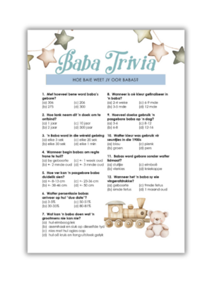 Donette Babatee Speletjie - Baba Trivia