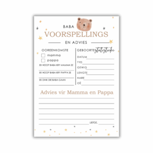 Elané Babatee Speletjie - Baba Voorspellings en Advies
