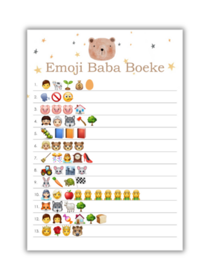 Elané Babatee Speletjie - Emoji Baba Boeke