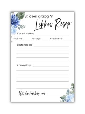 Els Kombuistee Speletjie - Ek deel graag 'n Lekker Resep